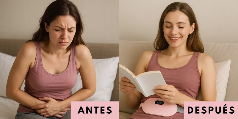 AvuCalm™ - Almohadilla masajeadora térmica para cólicos y dolores menstruales 💞