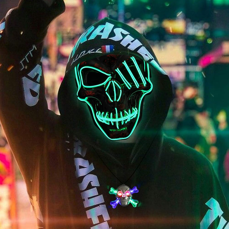 Máscara LED viral! Lo más original para Halloween ☠️🎃☠️