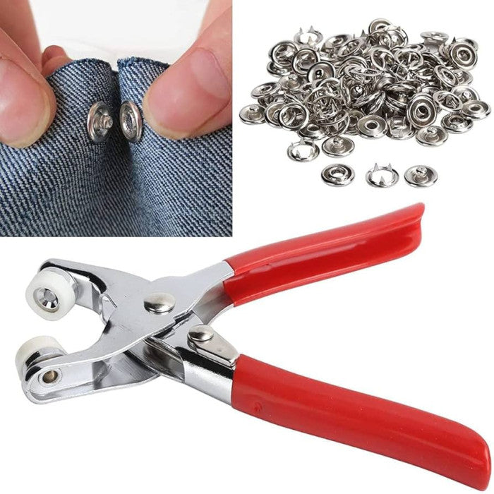 ButtonTool™ -Kit de remaches - Aplicadora de botones a presión 🔘 ✓ ⚒️